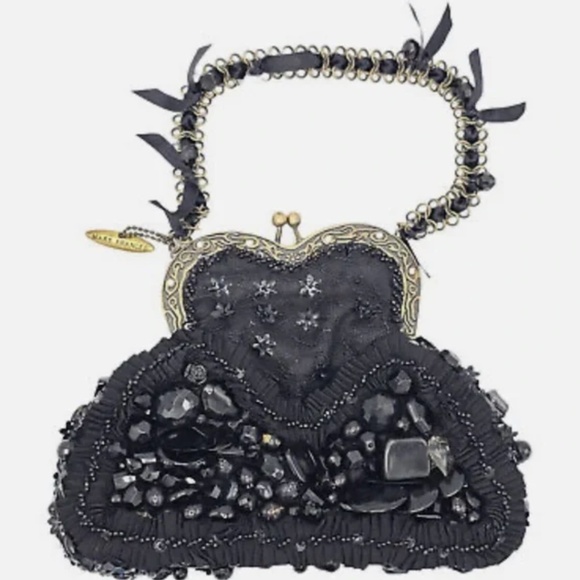 Mary Frances Handbags - Vintage Mary Frances Elegant Black Beaded Handbag Purse EUC